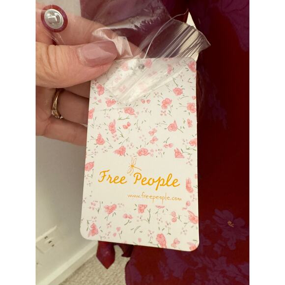 Free People Aries Mini Dress Red Pink Open Back NWT XS Sexy Party Cocktail Flaw - Picture 12 of 14